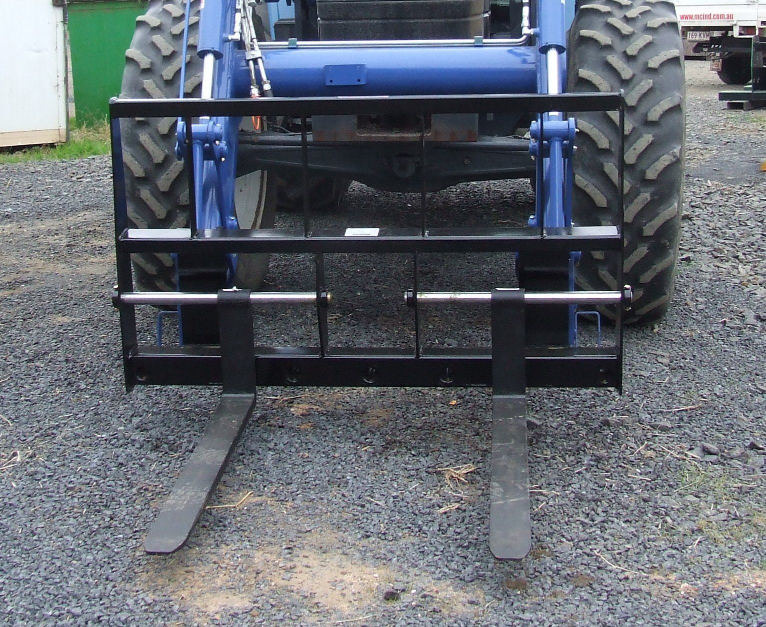 Pallet fork frame for tractor