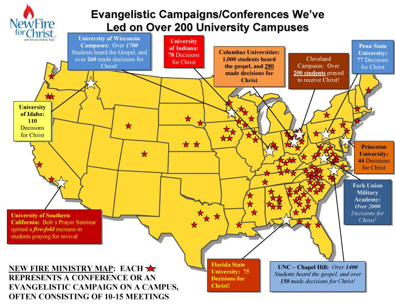New fire for Christ map