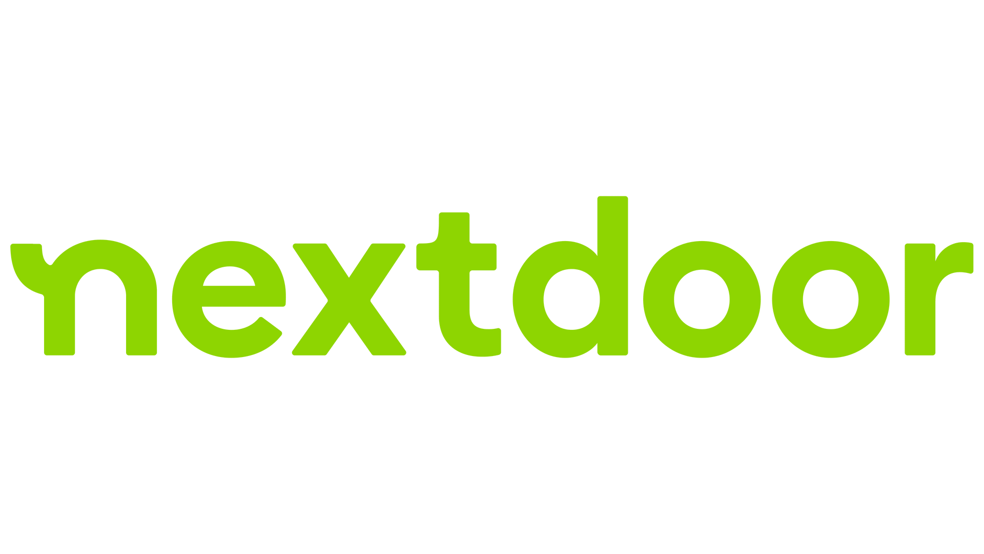 The nextdoor logo is green and white on a white background.