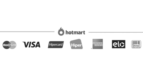 Uma imagem em preto e branco de um logotipo de um cartão Visa Mastercard e um Hipercard.