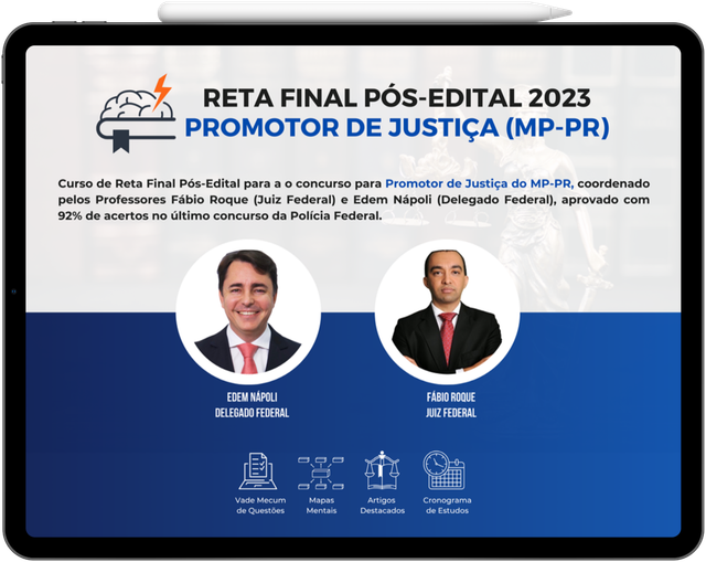 MP/ PR - Promotor de Justiça - Reta Final para o concurso do MPPR - (2023)