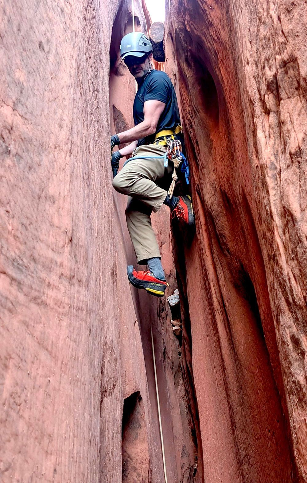 stemming a canyon wall in Southern Utah