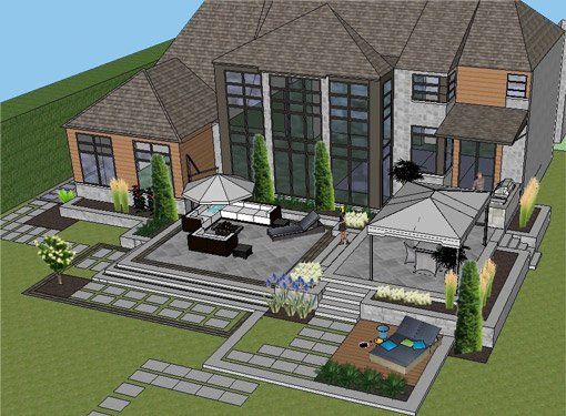 Conception 3D d’une maison moderne