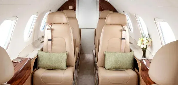 Embraer Phenom 300 interior detailing in Florida