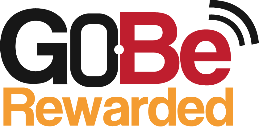 A logo for gobe rewarded marketing agency