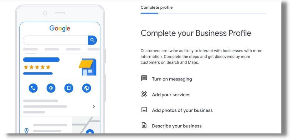 google business profile optimization screenshot