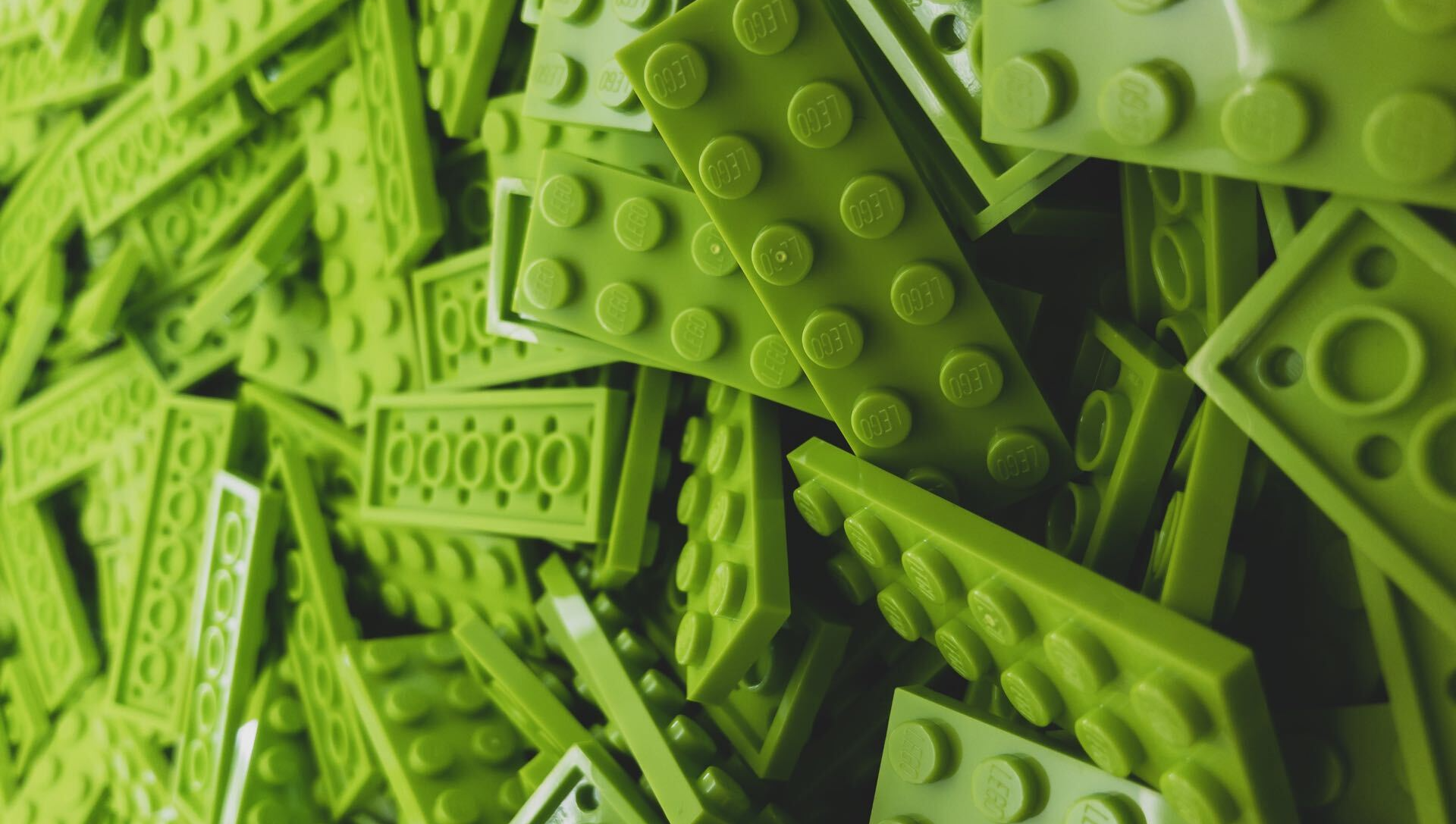 Green lego bricks