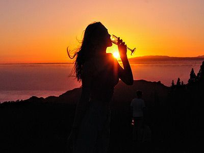 Image of Tenerife sunset above the Sea of Clouds