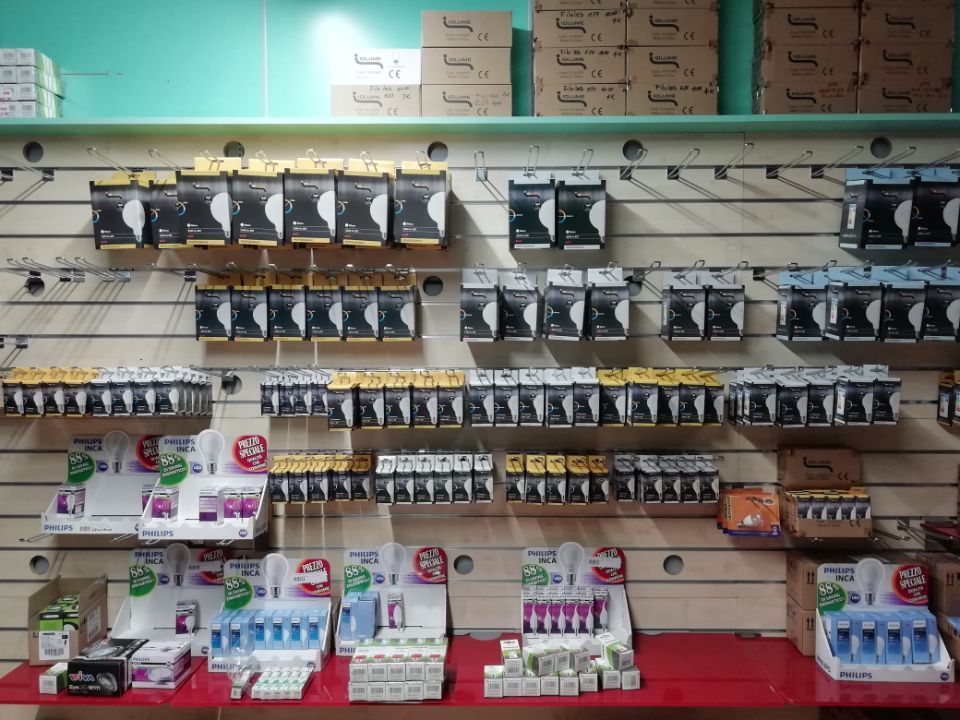 lampadine in esposizione