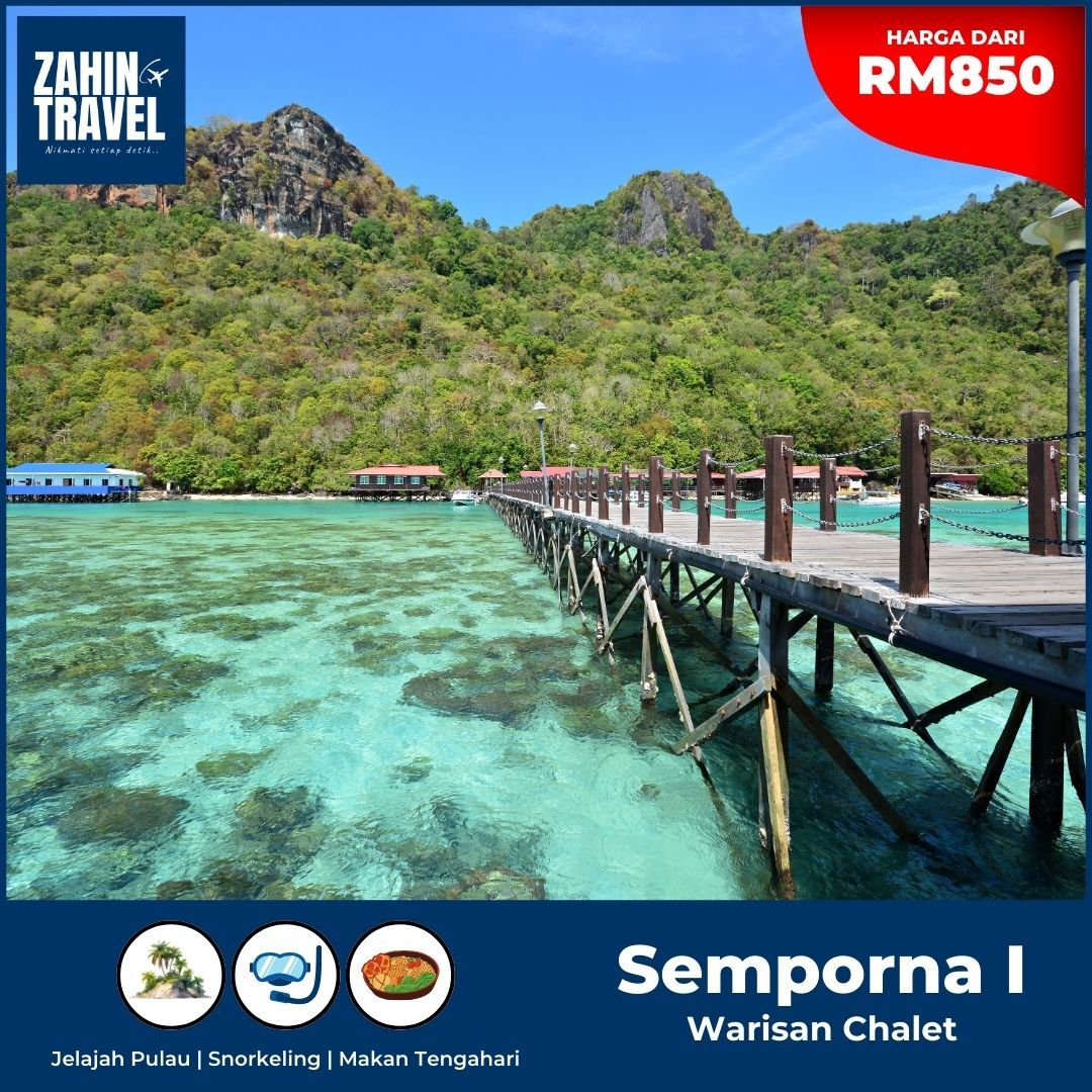 Pakej Jelajah 8 Pulau Dan Bermalam Di Warisan Chalet Semporna