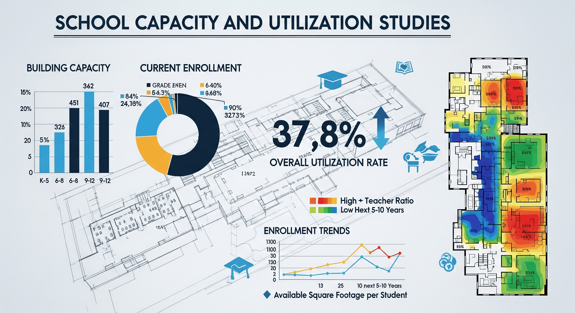 A group of people are sitting at a table looking at graphs.