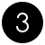 The number three is in a black circle on a white background.