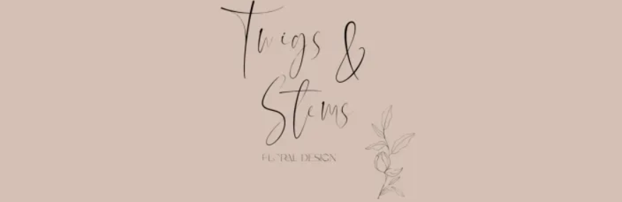Minimal beige title card reading “Tings & Stims” in handwritten script with a small floral line drawing.