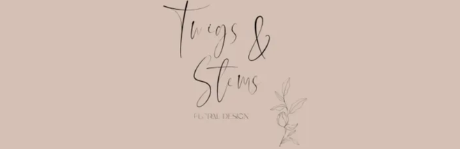 Minimal beige title card reading “Tings & Stims” in handwritten script with a small floral line drawing.