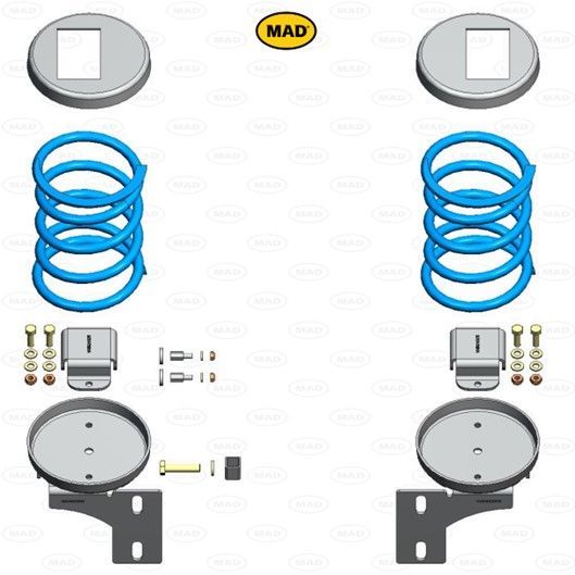 MAD Helper Springs - Mercedes-Benz Sprinter 906,  907 (2500, 3500, 3500XD/HD) (Rear) (HV-098180)