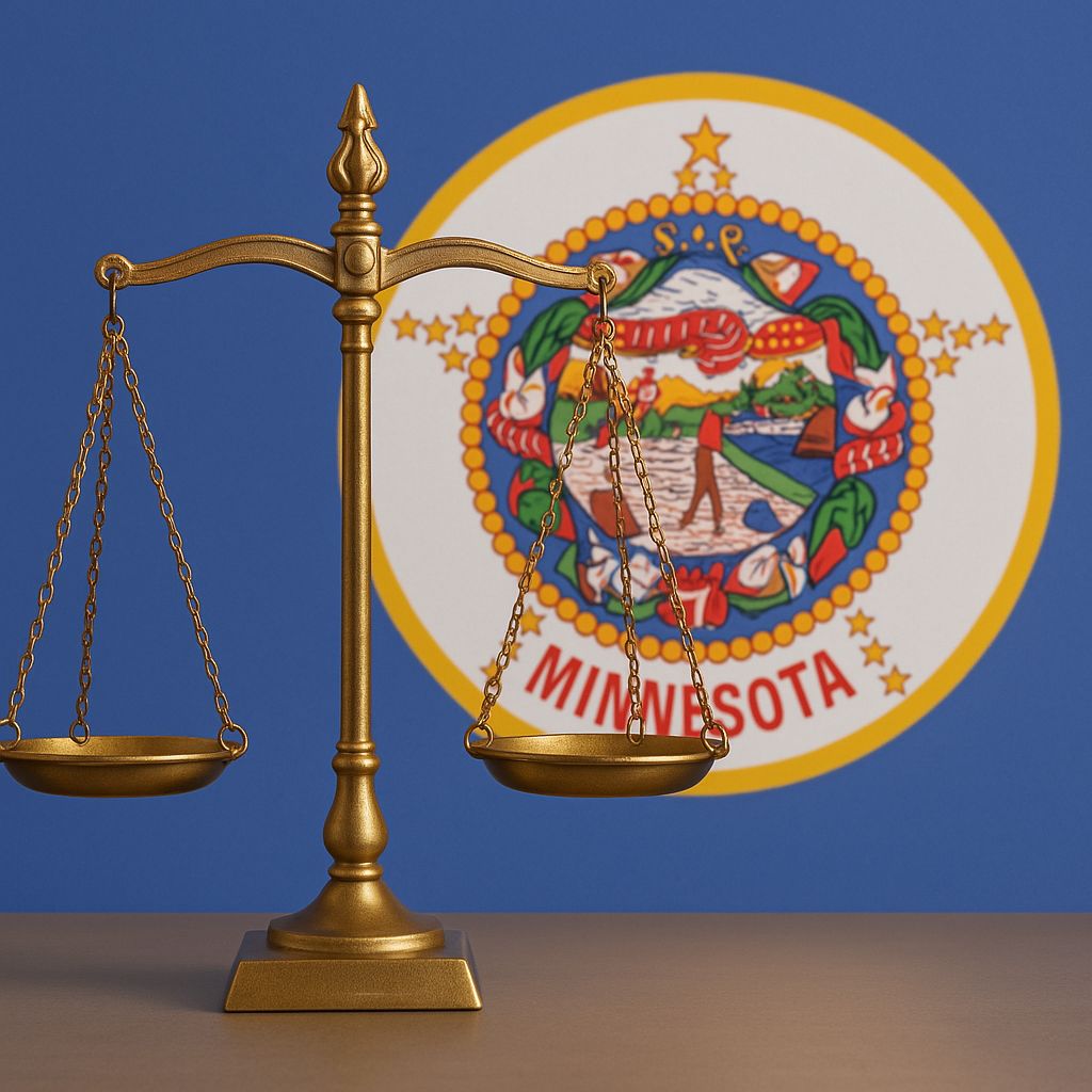 Criminal defense attorney from Birkholz Law and their client at the courtroom in Mankato, MN Criminal defense attorney from Birkholz Law and their client at the courtroom in Mankato, MN