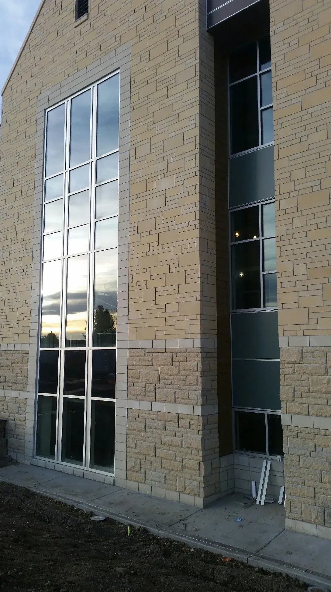 A large brick building with a lot of windows