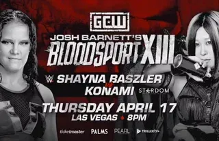 A poster for a wrestling match between josh barnett and shayna baszler