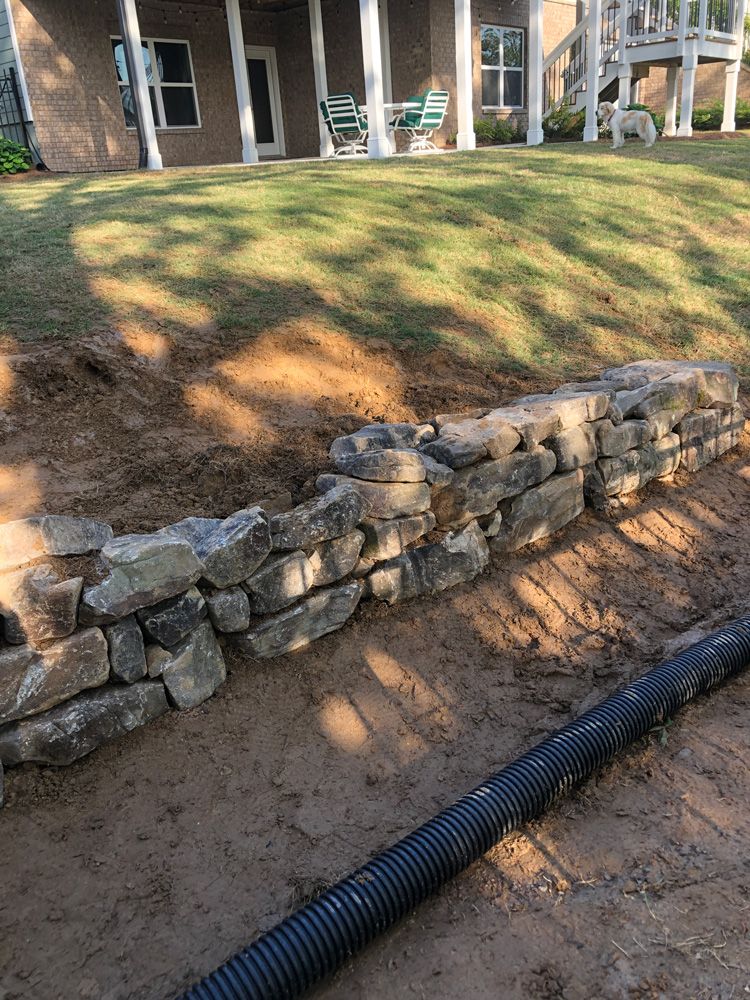 Simple Retaining Wall — Flowery Branch, GA — All About Irrigation & Landscape Services