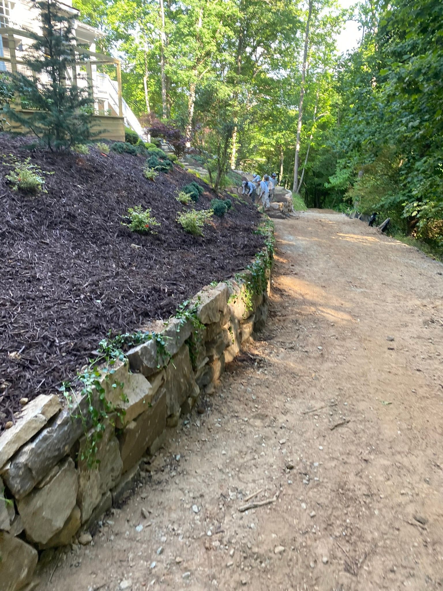 Cleaning Backyard — Flowery Branch, GA — All About Irrigation and Landscape Services Inc