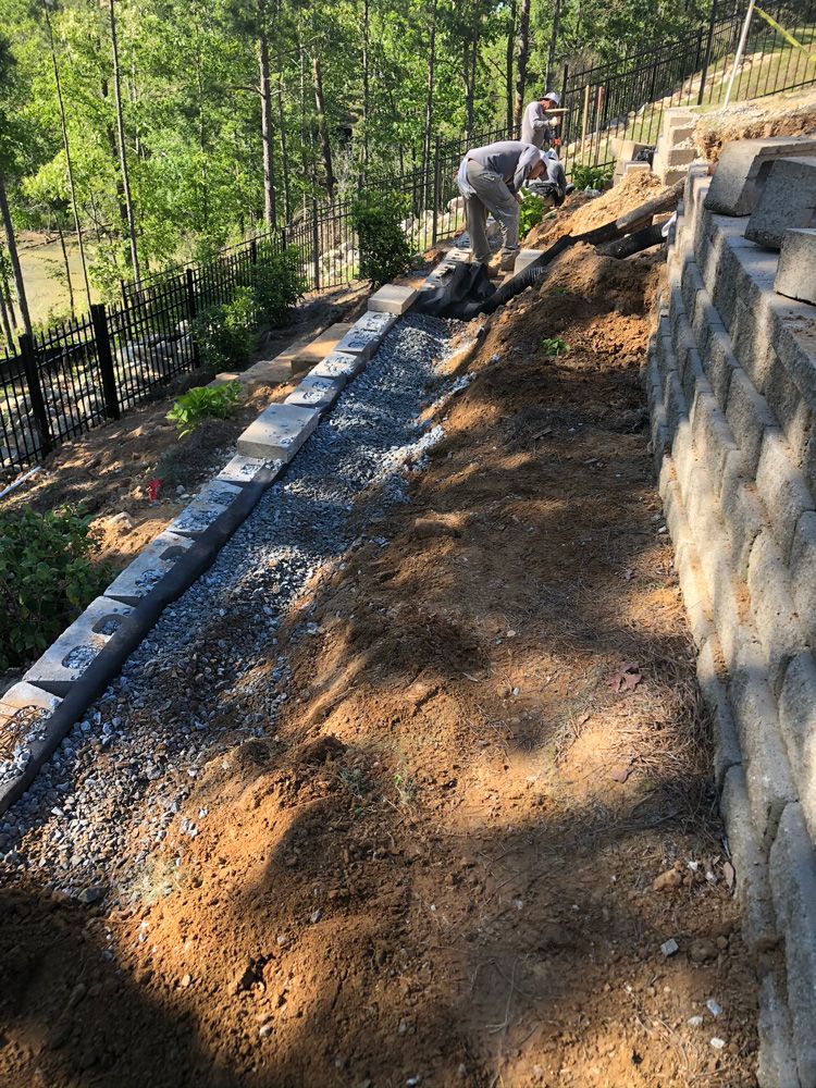 Installing Retaining Wall — Flowery Branch, GA — All About Irrigation & Landscape Services