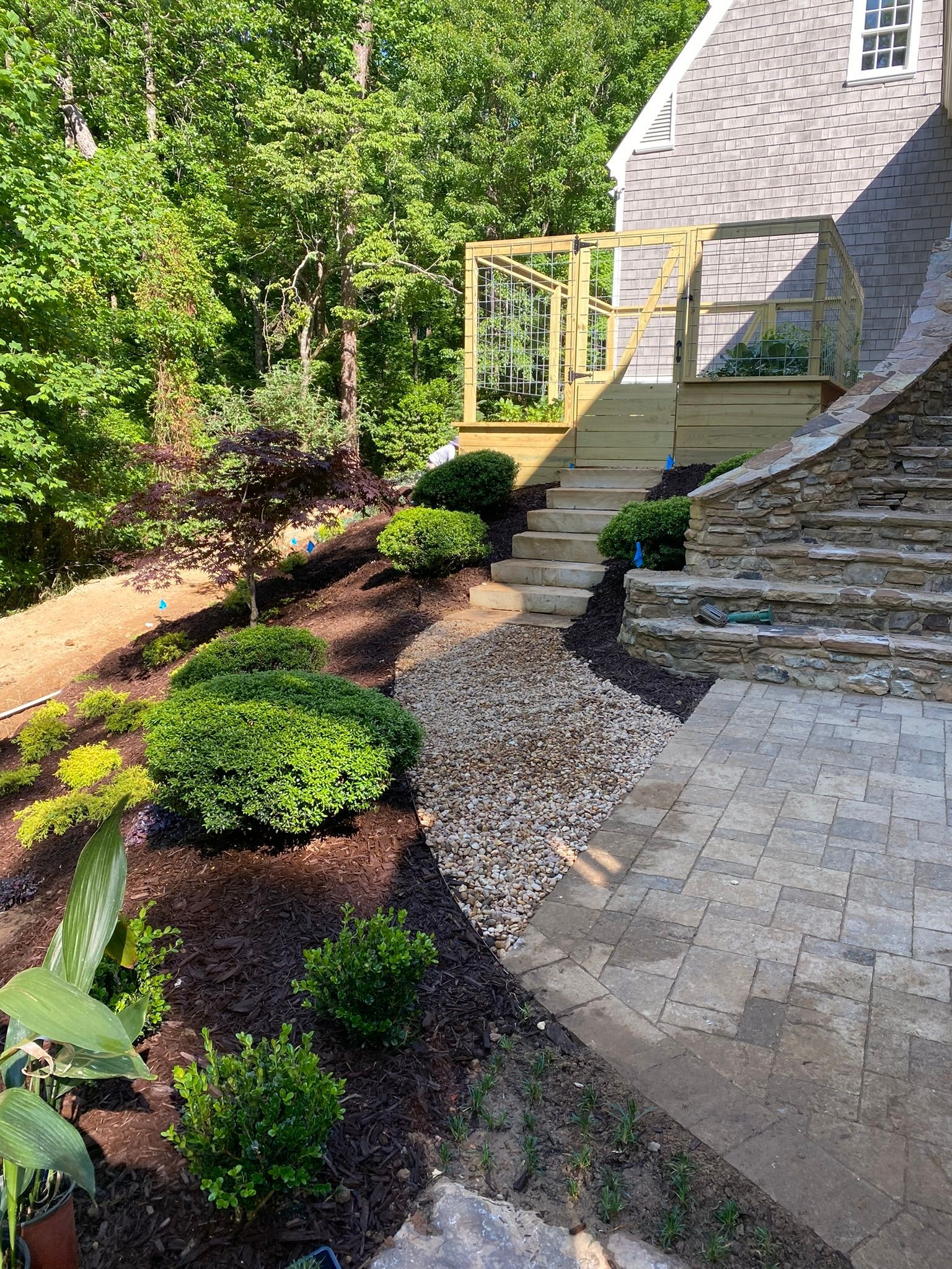 Rocky Pathyway With Grass — Flowery Branch, GA — All About Irrigation and Landscape Services Inc