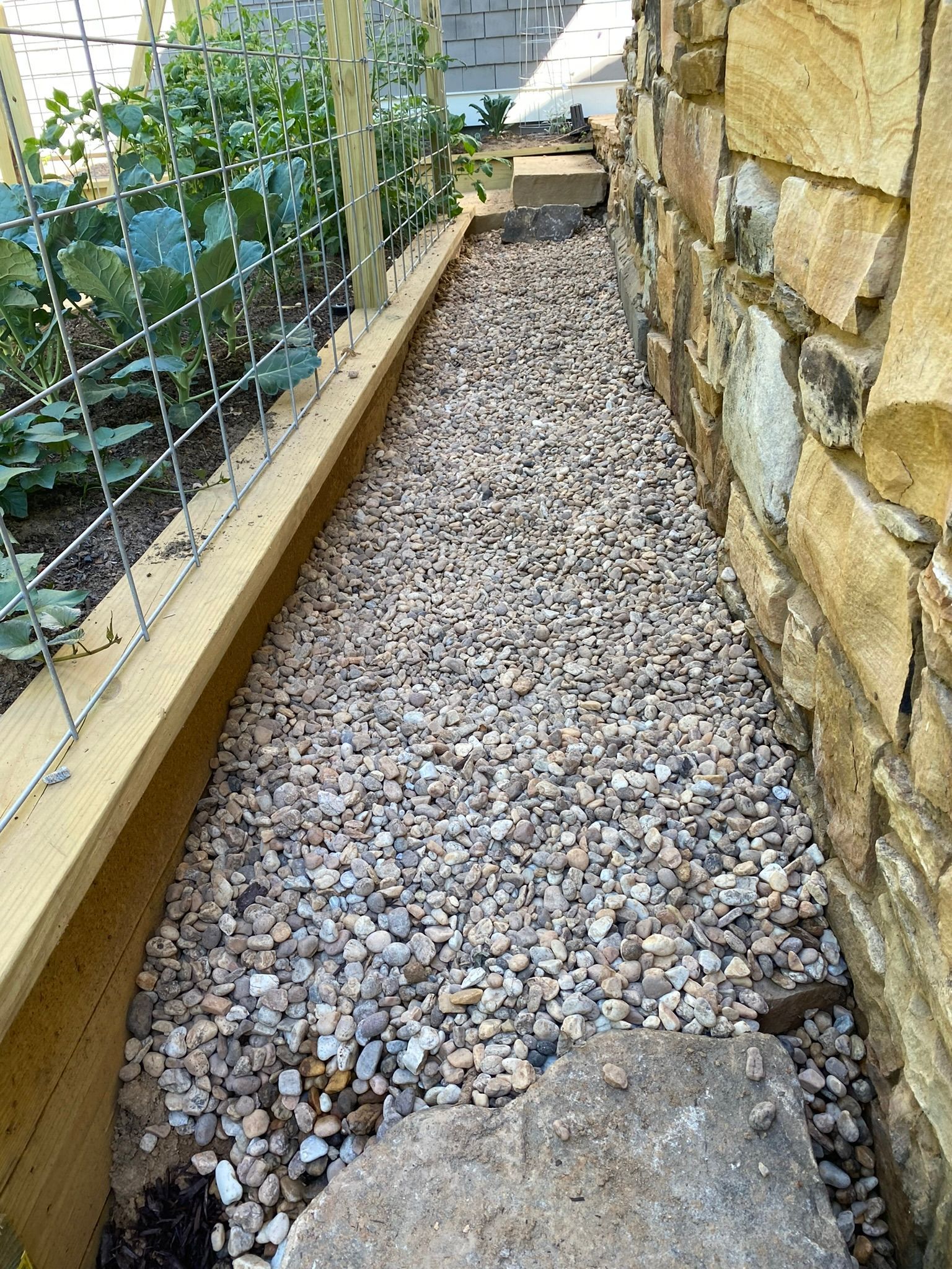 Rocky Pathyway In Progress — Flowery Branch, GA — All About Irrigation and Landscape Services Inc