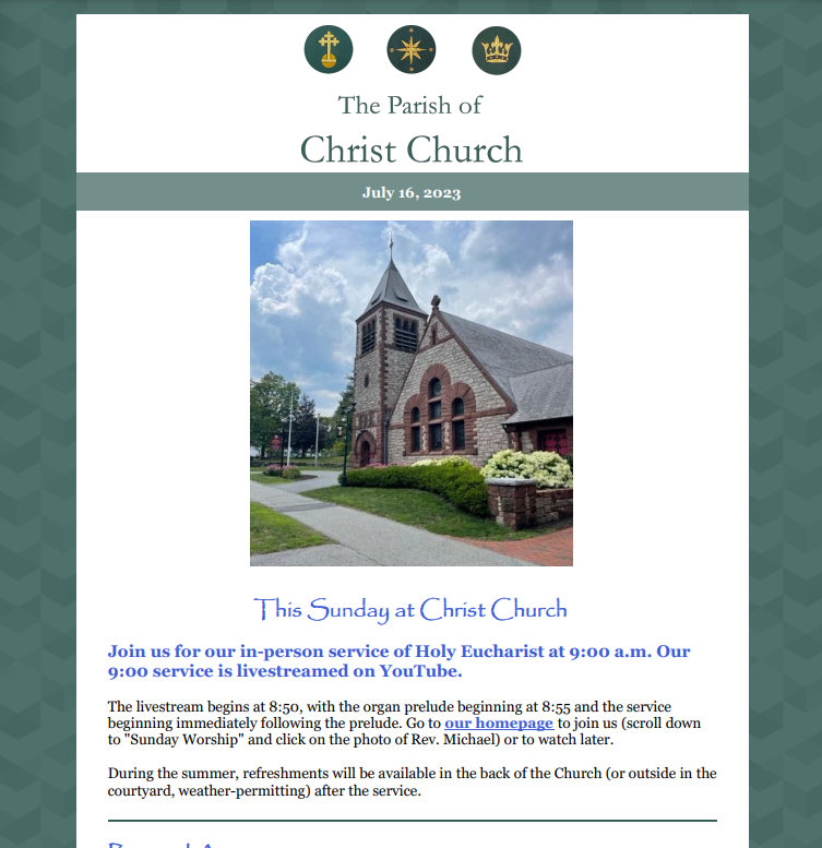 Christ Church Andover e-Prophet