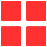 Four red squares arranged in a two-by-two grid.