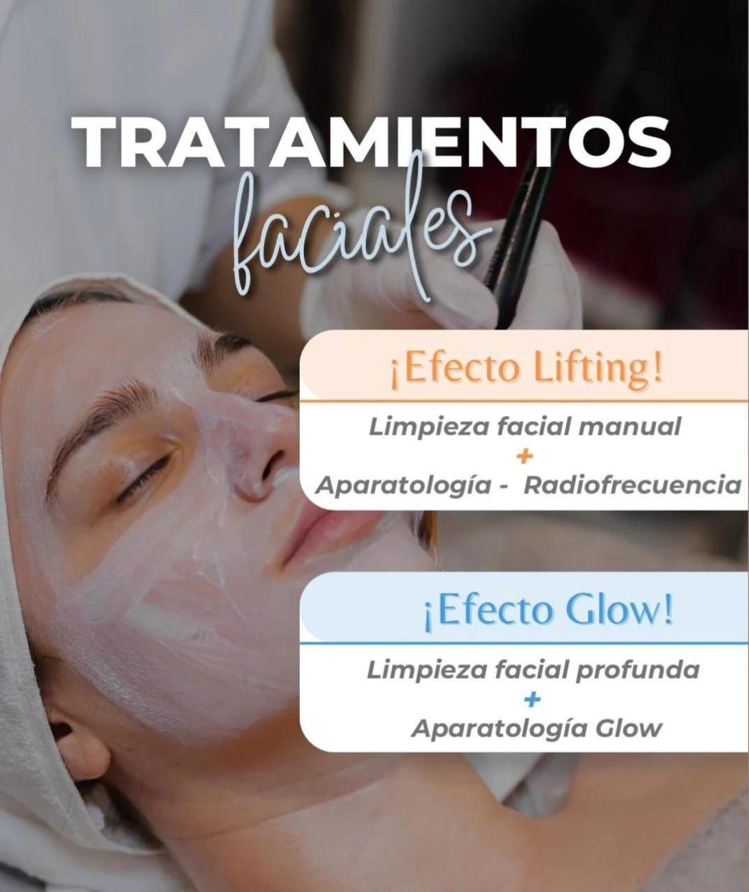 Una persona recibiendo un tratamiento facial.