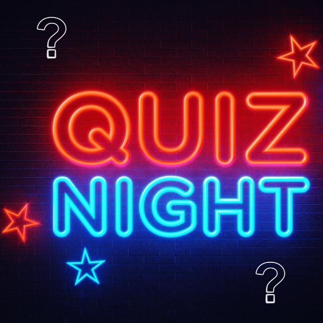 Quiz night neon sign