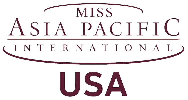 Miss Asia Pacific International USA logo in burgundy.