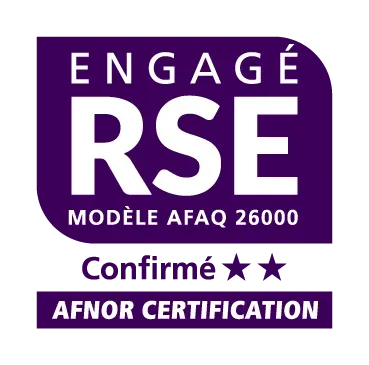 Le logo d'Engage RSE confirmé par la certification AFNOR