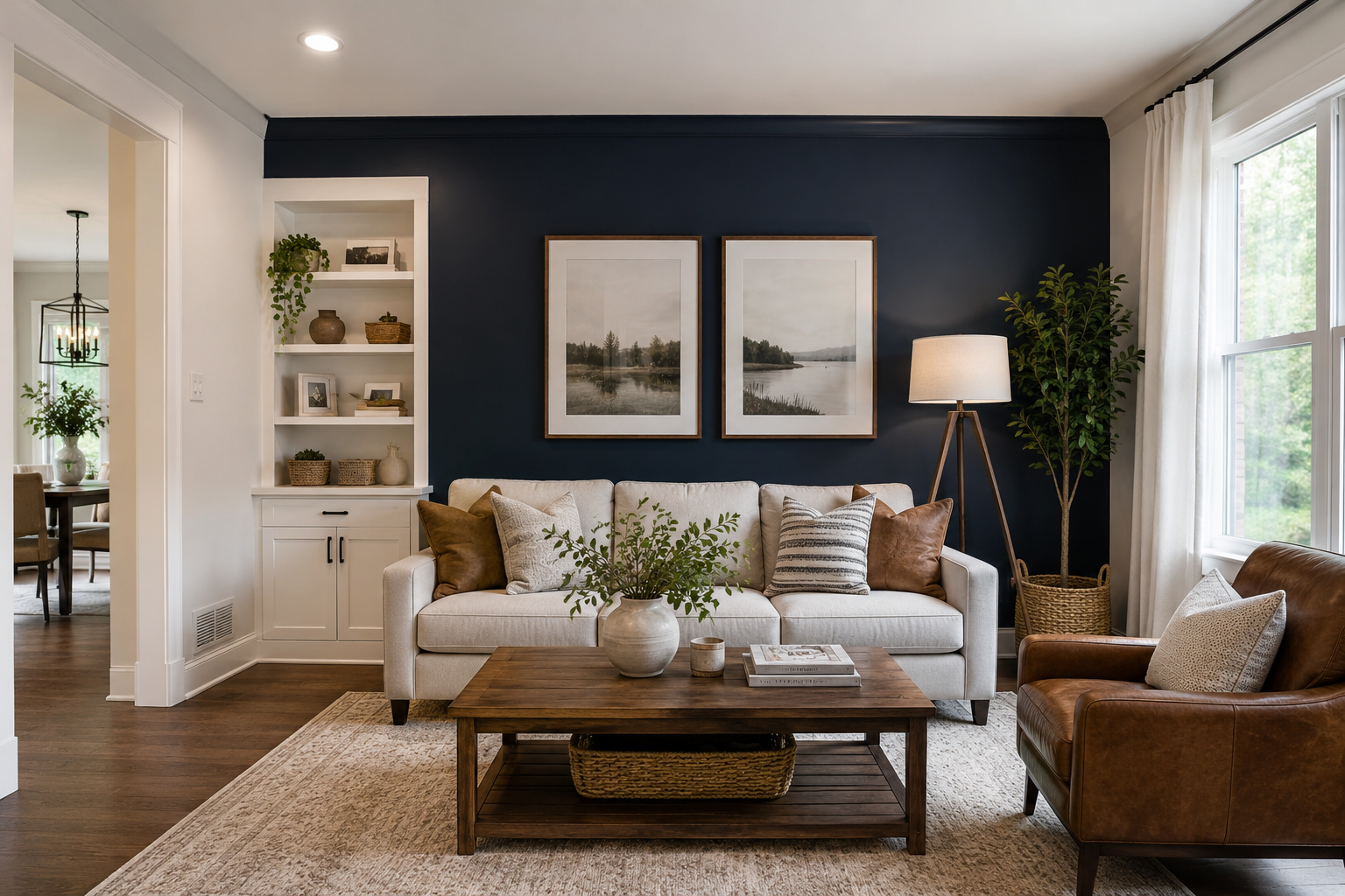 Bold accent wall in a Madison WI living room