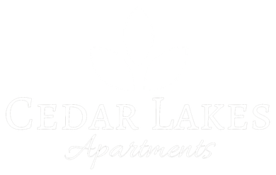 Cedar Lakes Apartments Logo - White