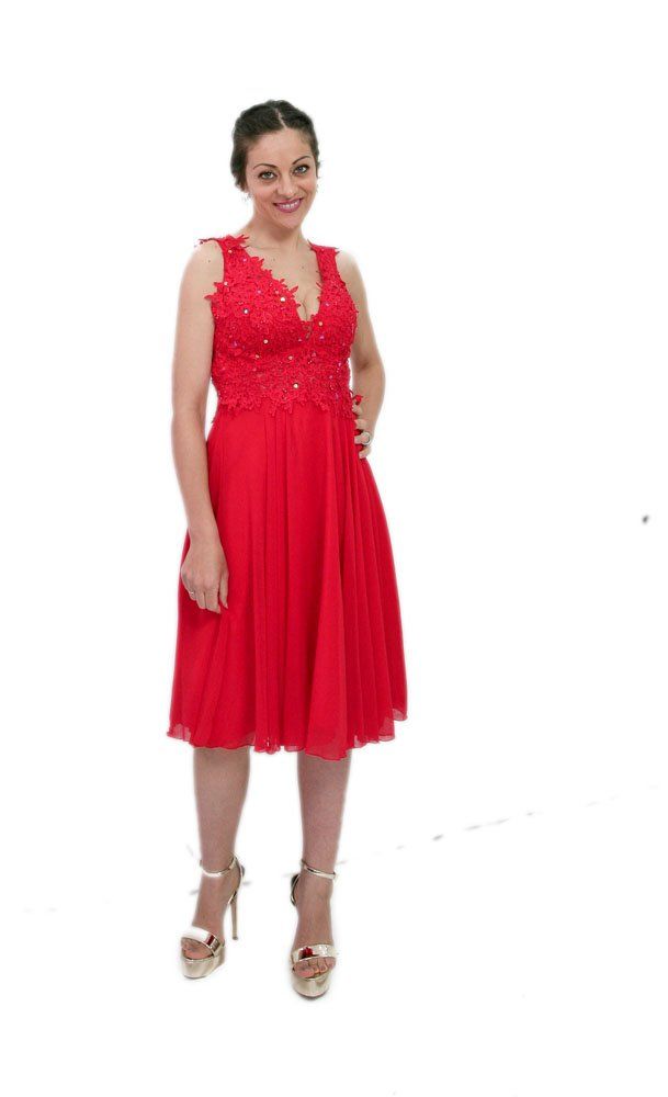 abito corto rosso