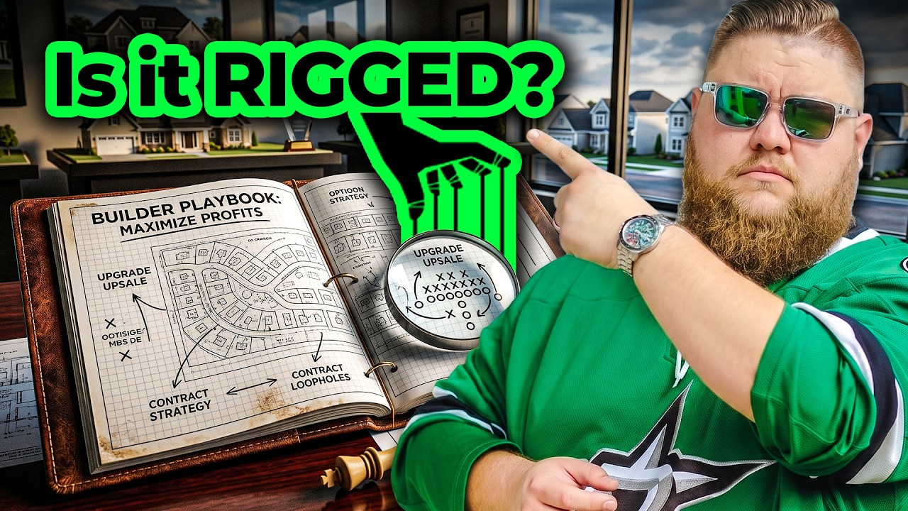 Man in green shirt pointing at an open book, with bold text “Is it RIGGED?” and a green arrow graphic