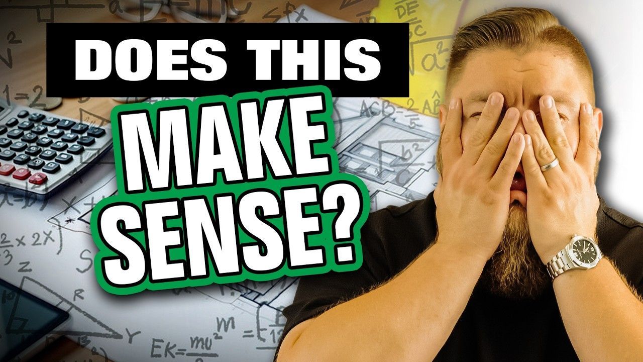 Man with hands over face, overwhelmed by complex equations and calculator. 