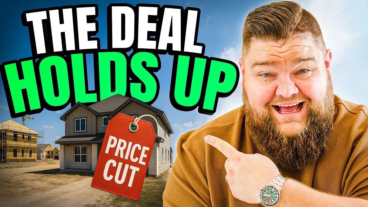 Man pointing at a house with a 