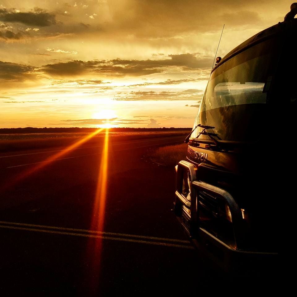 Truck Silhouetted Against a Brilliant Sunset — Banjo's Anytime Towing in Humpty Doo, NT