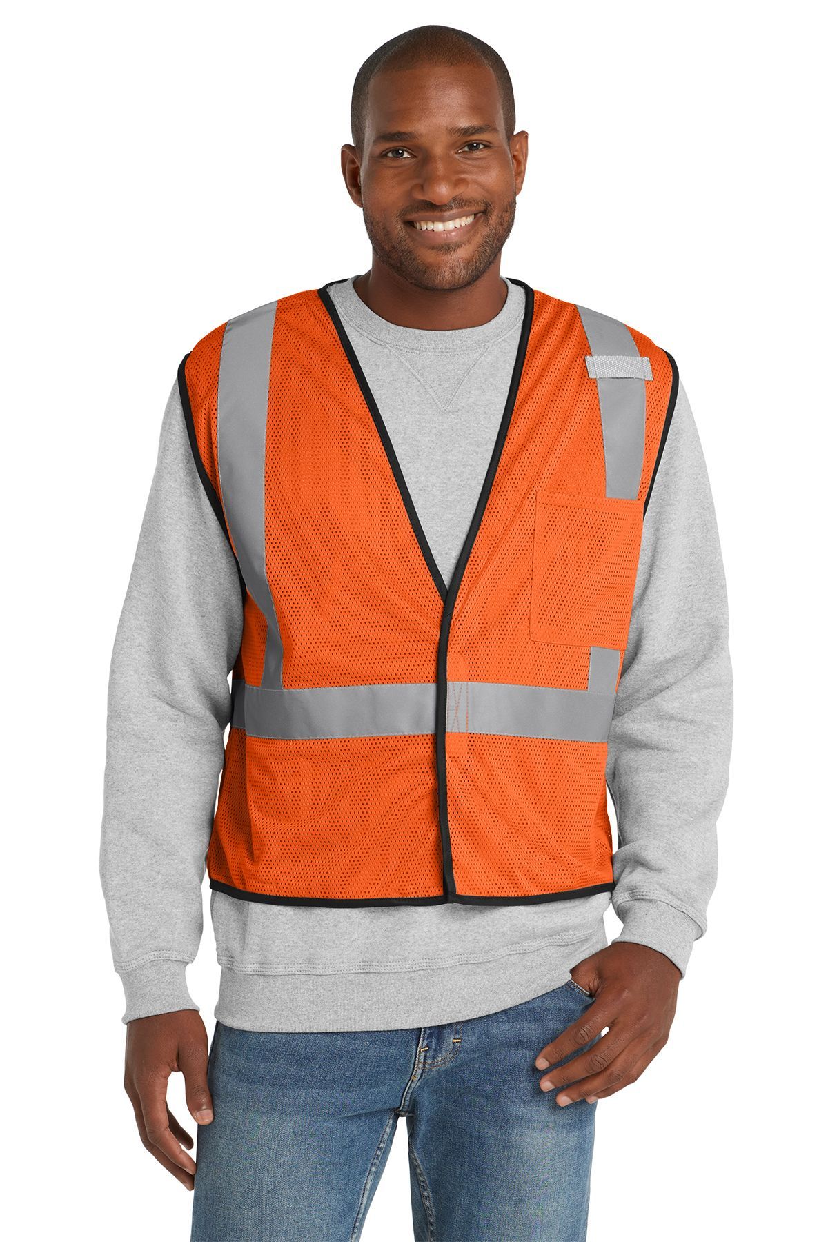 CornerStone® ANSI 107 Class 2 Economy Mesh One-Pocket Vest