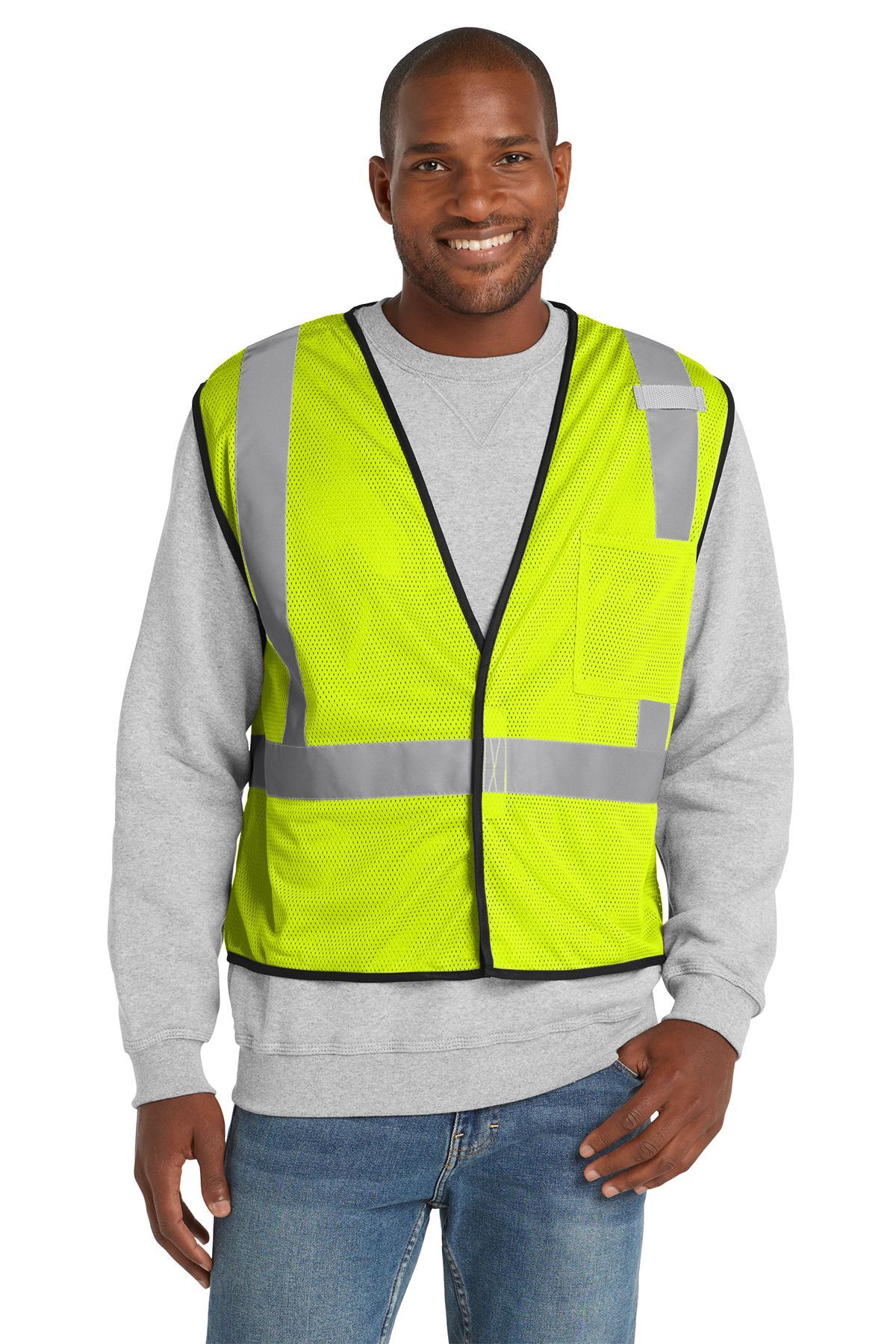 CornerStone® ANSI 107 Class 2 Economy Mesh One-Pocket Vest