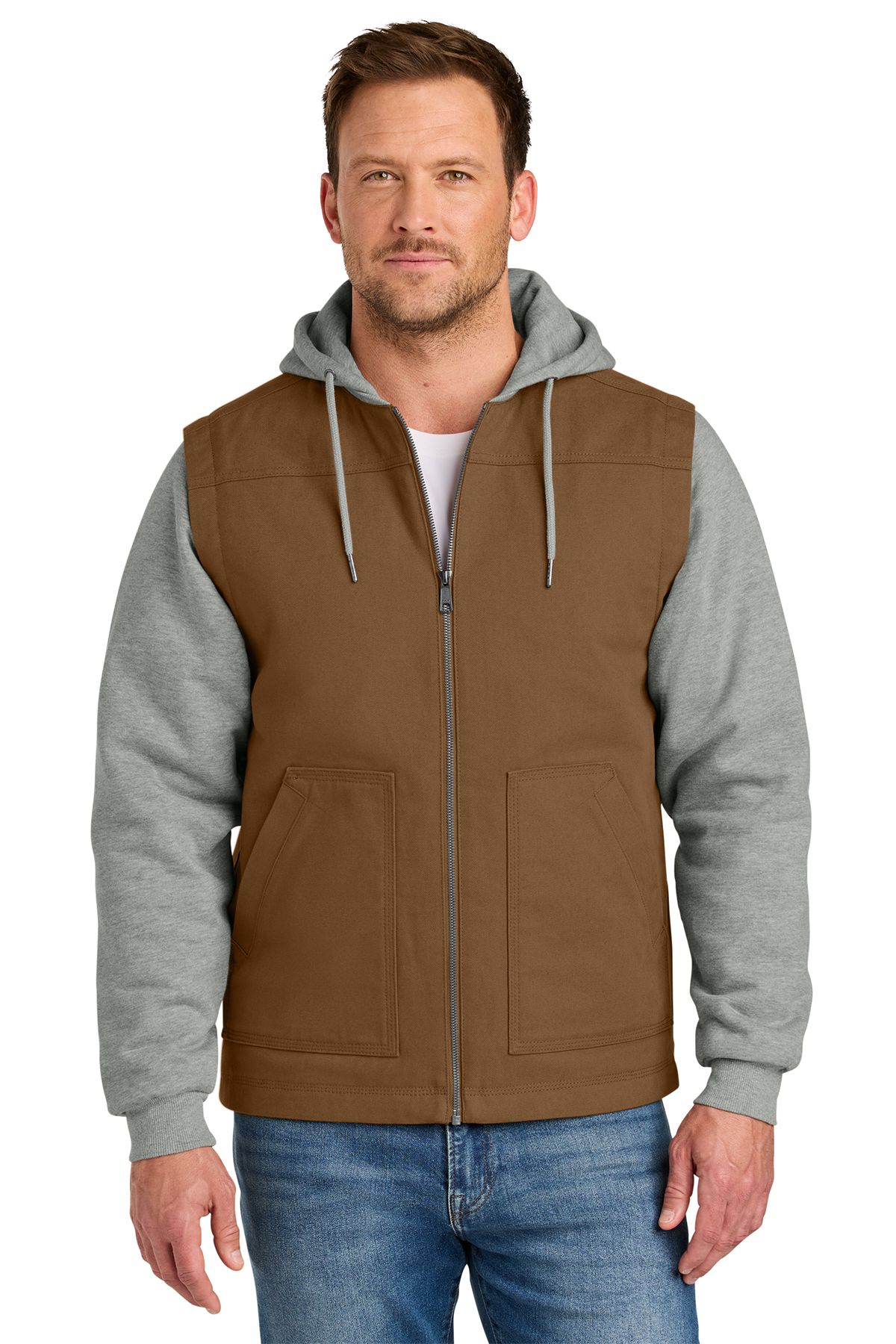 CornerStone® Duck Fleece Full-Zip Hooded Jacket