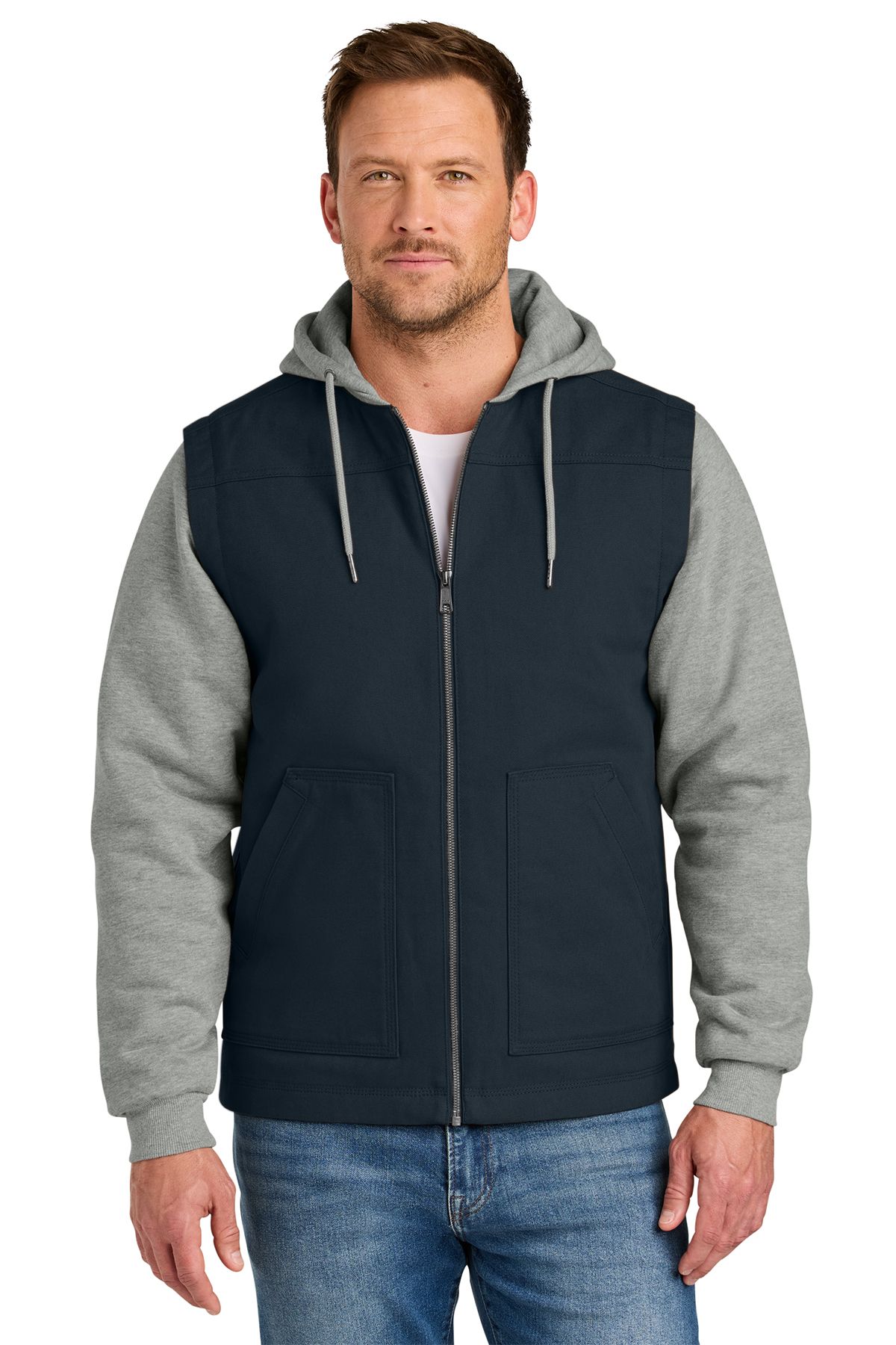 CornerStone® Duck Fleece Full-Zip Hooded Jacket