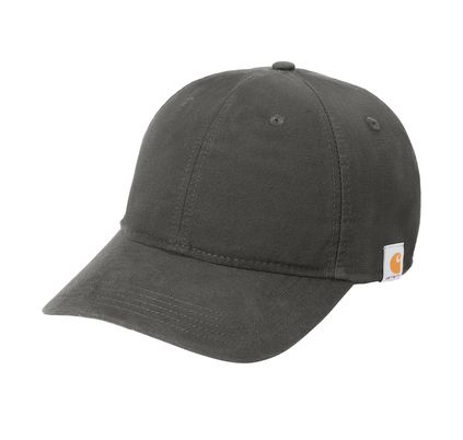 Gray Carhartt baseball cap.