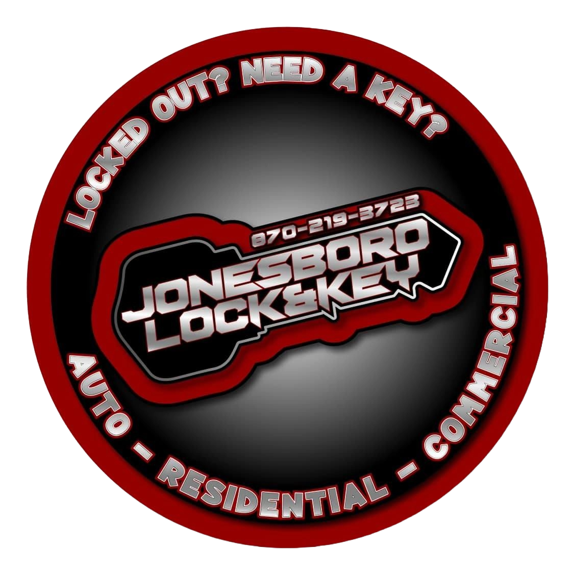 jonesboro lock and key business logo