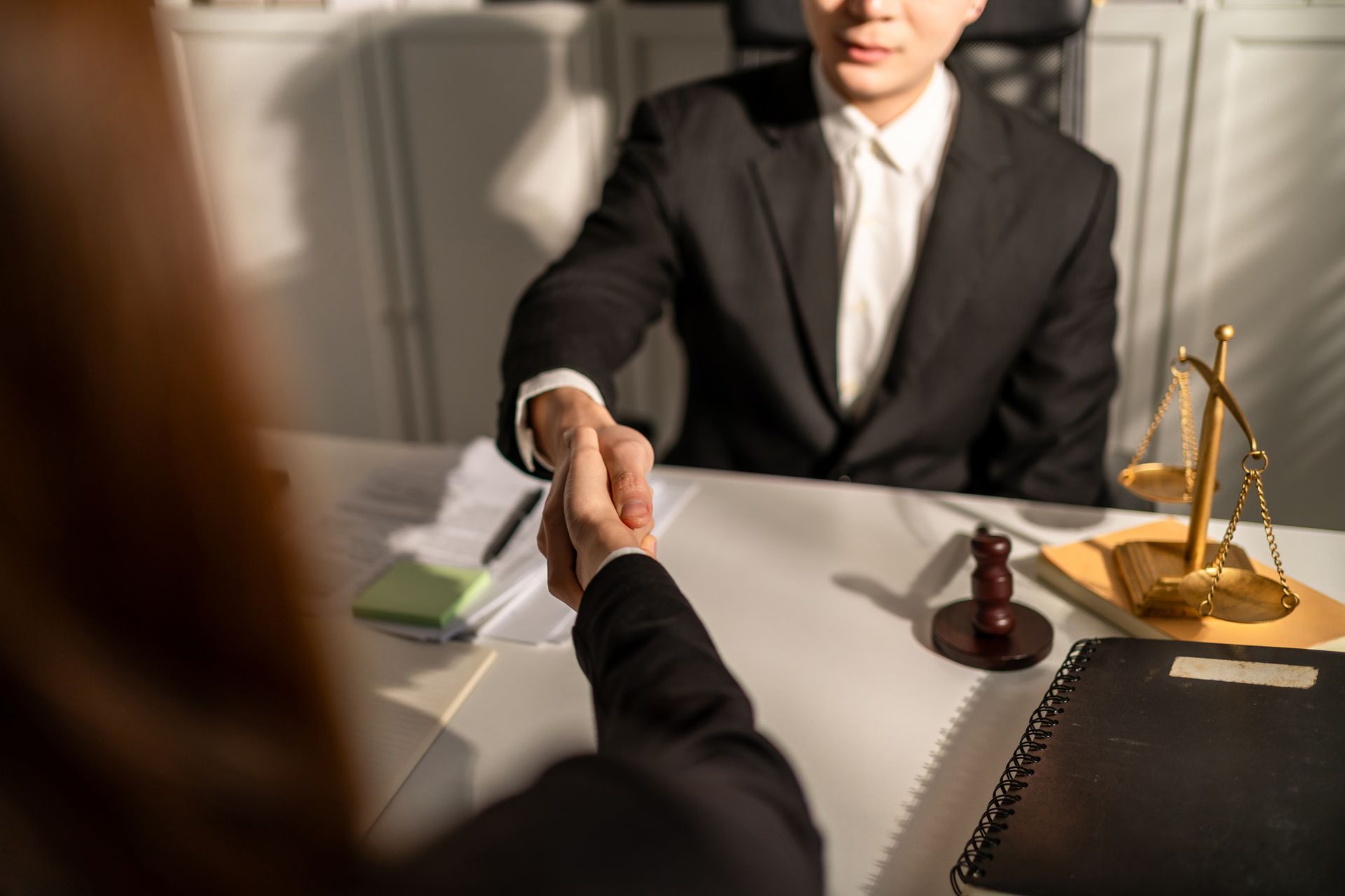 An estate planning lawyer from The Bone Law Firm is with a client in The Villages, FL.