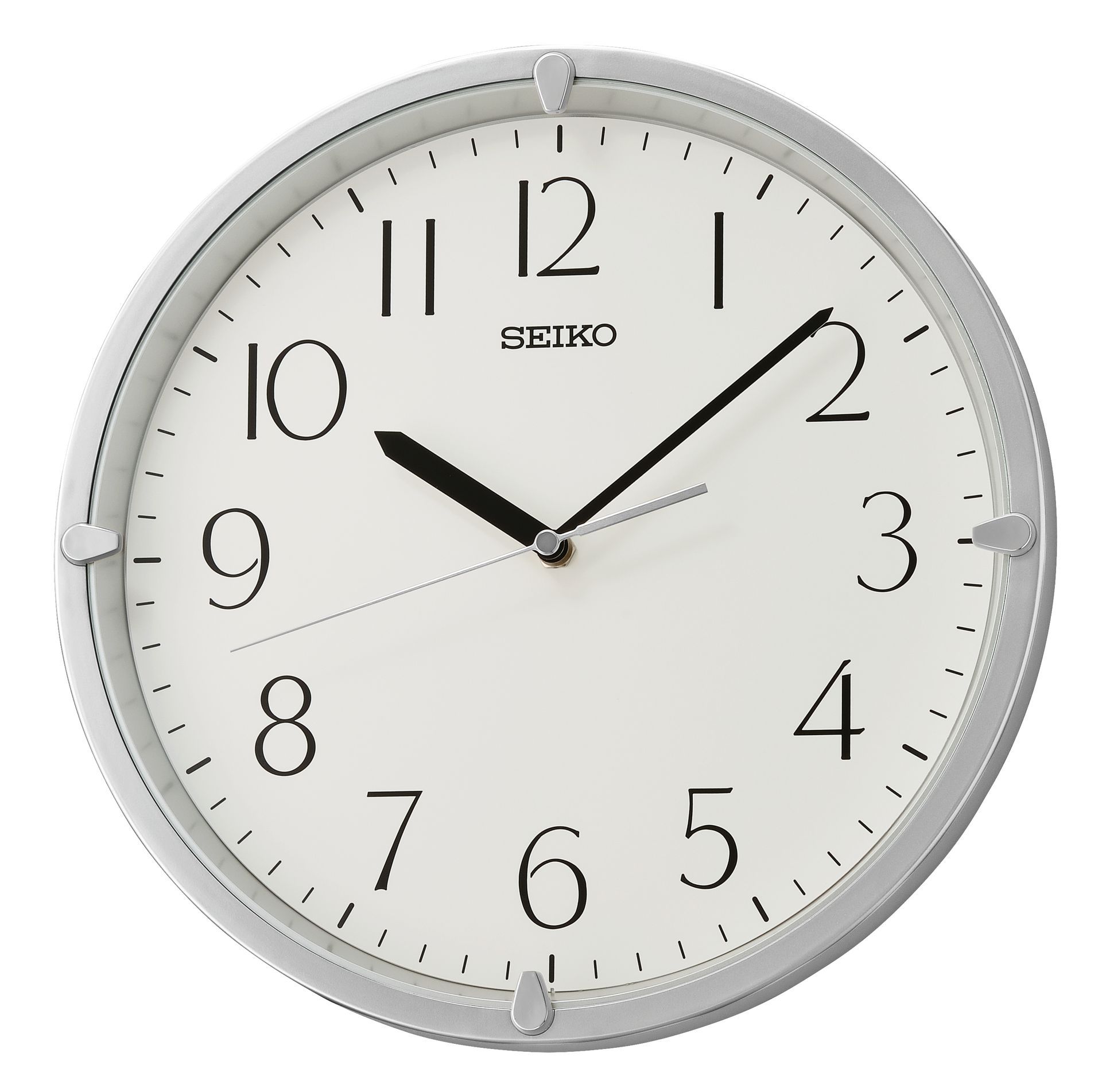 A seiko clock shows the time as 4:20