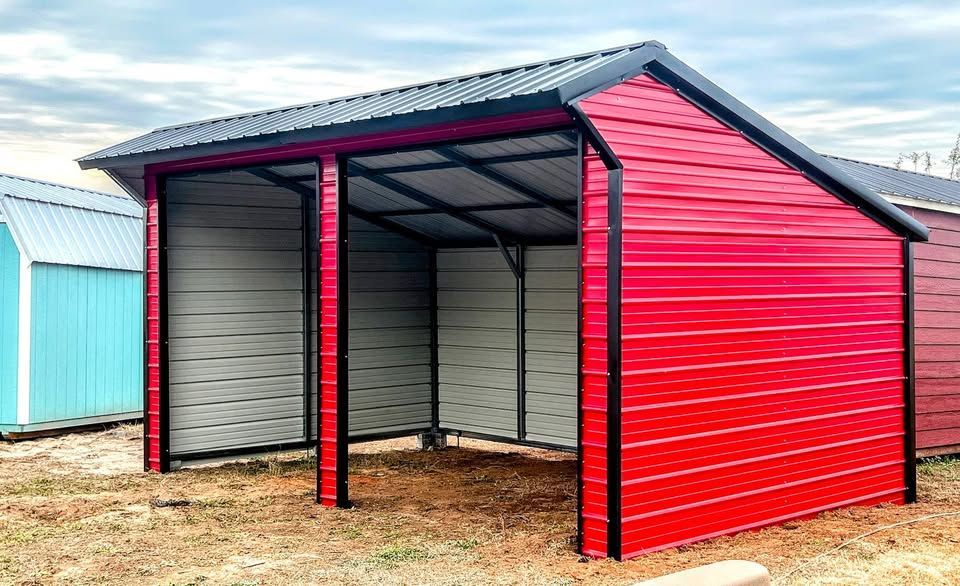 12x20 x 10/7 Horse run in shelter for livestock RTO