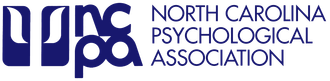 Logo of the North Carolina Psychological Association in dark blue with text alongside.
